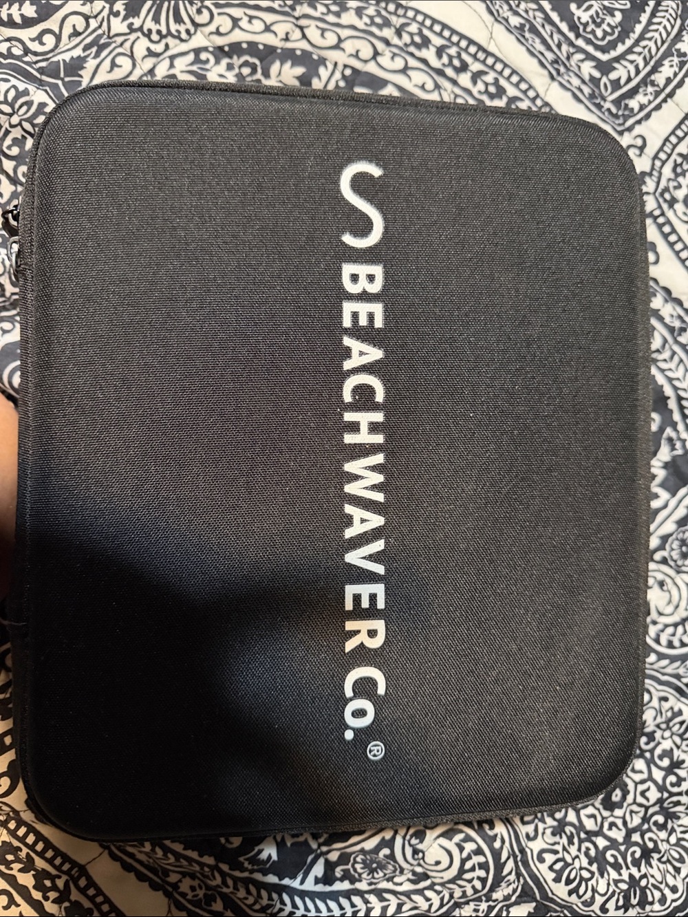 The Beachwaver Co. Black Travel Case with White Logo